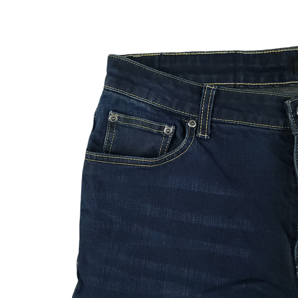 American Tall Jeans 34x36 Mens Carman Tapered Fit Low Rise Stretch Onyx Blue - Picture 5 of 12